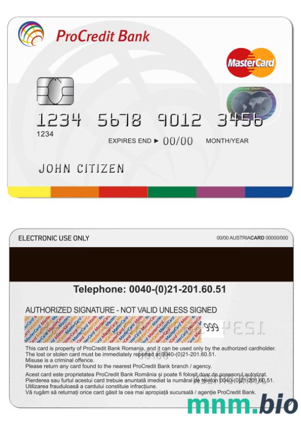 Romania ProCredit Masterkarta